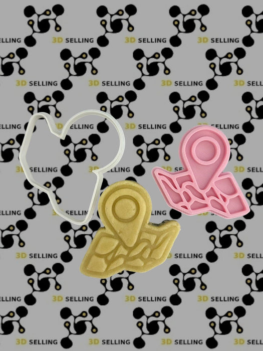 Selling3D Casa, arredamento e bricolage:Articoli per cucina e bar:Accessori per pasticceria:Altro accessori per pasticceria Mappa GPS 8 cm tema vacanze