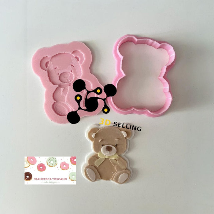 SELLING3D Casa, arredamento e bricolage:Articoli per cucina e bar:Accessori per pasticceria:Altro accessori per pasticceria Orsetto peluche stampo in 3D