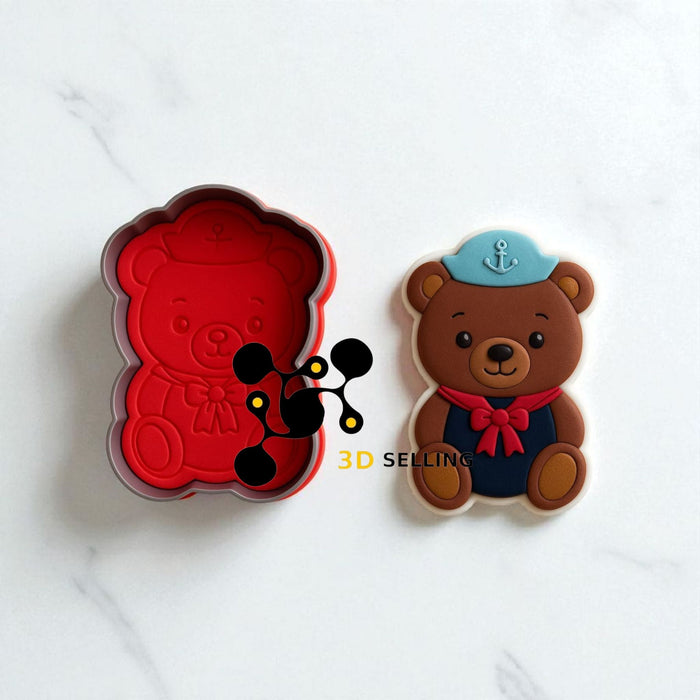 Selling3D Casa, arredamento e bricolage:Articoli per cucina e bar:Accessori per pasticceria:Altro accessori per pasticceria Orso Marinaio stampo in 3D 8.5cm