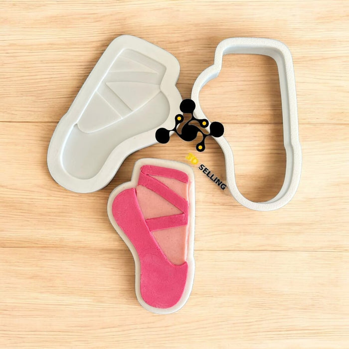 SELLING3D Casa, arredamento e bricolage:Articoli per cucina e bar:Accessori per pasticceria:Altro accessori per pasticceria Scarpa Ballerina cutter in 3D 8cm