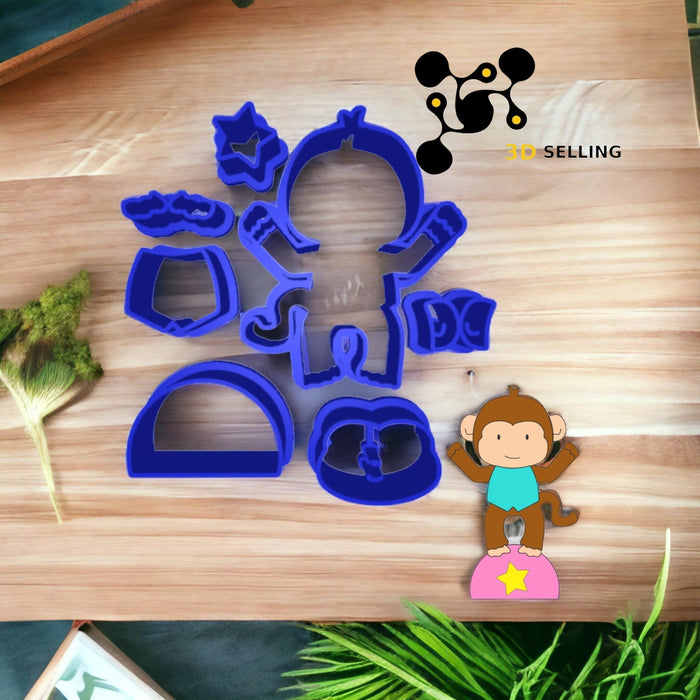 Selling3D Casa, arredamento e bricolage:Articoli per cucina e bar:Accessori per pasticceria:Altro accessori per pasticceria Scimmietta del circo scomposta