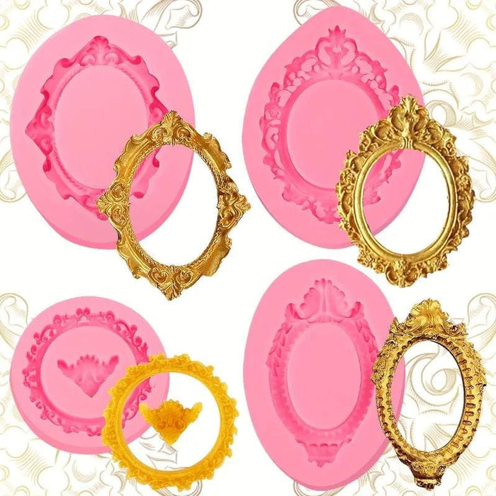 Selling3D Casa, arredamento e bricolage:Articoli per cucina e bar:Accessori per pasticceria:Altro accessori per pasticceria Stampo in silicone cornici set 4 pezzi