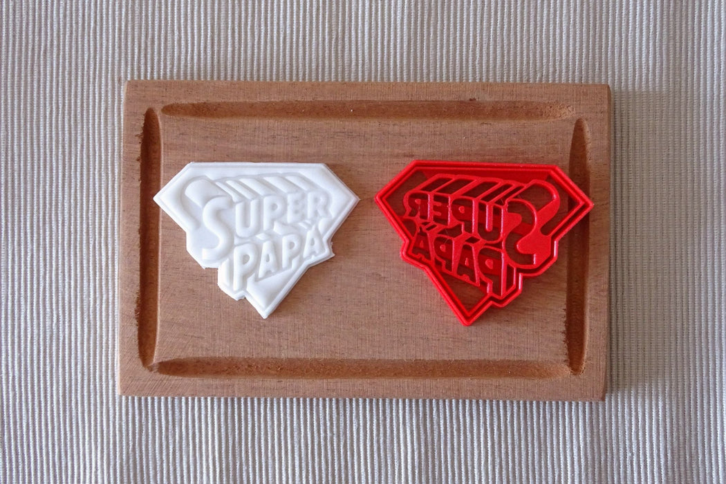 Selling3D Casa, arredamento e bricolage:Articoli per cucina e bar:Accessori per pasticceria:Altro accessori per pasticceria Super Papà 8cm