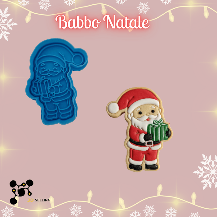 SELLING3D Casa, arredamento e bricolage:Articoli per cucina e bar:Accessori per pasticceria:Altro accessori per pasticceria Tagliabiscotti Babbo Natale ad Incisione