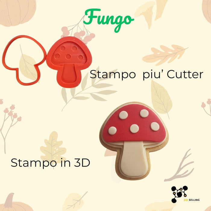 SELLING3D Casa, arredamento e bricolage:Articoli per cucina e bar:Accessori per pasticceria:Altro accessori per pasticceria Tagliabiscotto Fungo 3D 8.5cm