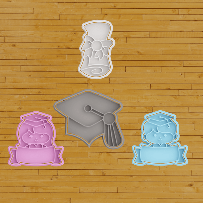 Selling3D Casa, arredamento e bricolage:Articoli per cucina e bar:Accessori per pasticceria:Altro accessori per pasticceria Tema Laurea set 4 pezzi