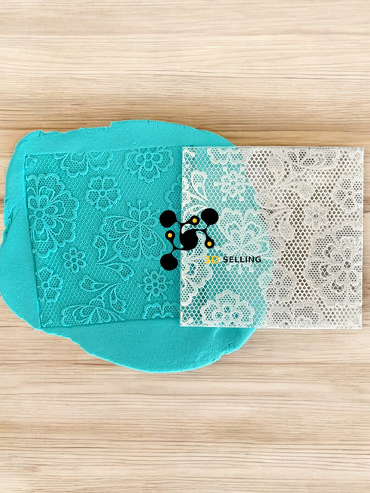 SELLING3D Casa, arredamento e bricolage:Articoli per cucina e bar:Accessori per pasticceria:Altro accessori per pasticceria Trama Pizzo in rilievo in acrilco Mod2 10*10