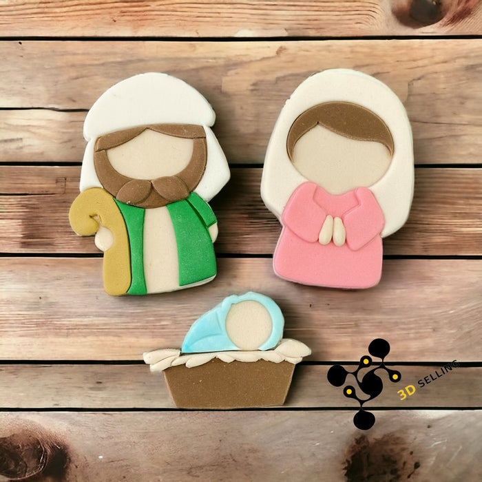Selling3D Casa, arredamento e bricolage:Articoli per cucina e bar:Accessori per pasticceria:Altro accessori per pasticceria Tris Natività scomposta