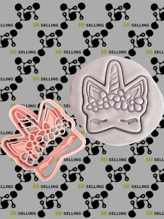 Selling3D Casa, arredamento e bricolage:Articoli per cucina e bar:Accessori per pasticceria:Altro accessori per pasticceria Unicorno con fiori