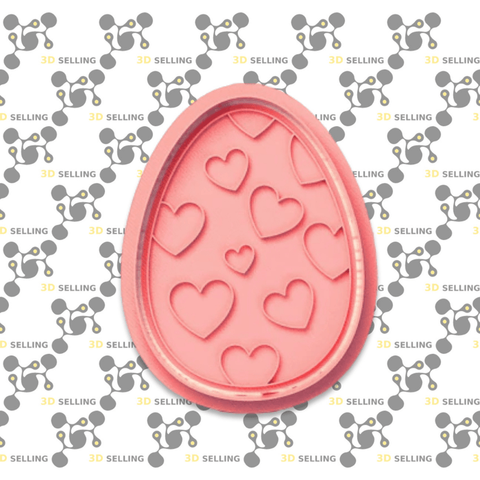 Selling3D Casa, arredamento e bricolage:Articoli per cucina e bar:Accessori per pasticceria:Altro accessori per pasticceria Uovo con cuori