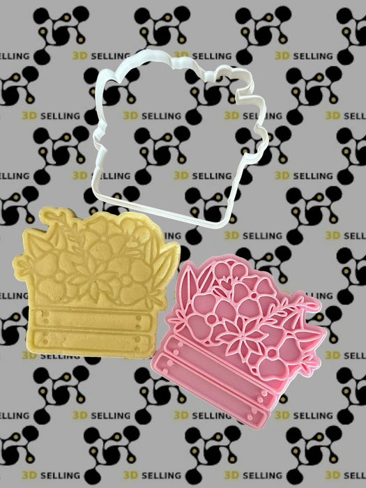 Selling3D Casa, arredamento e bricolage:Articoli per cucina e bar:Accessori per pasticceria:Decorazioni torte e topper:Cake topper Cassetta di fiori
