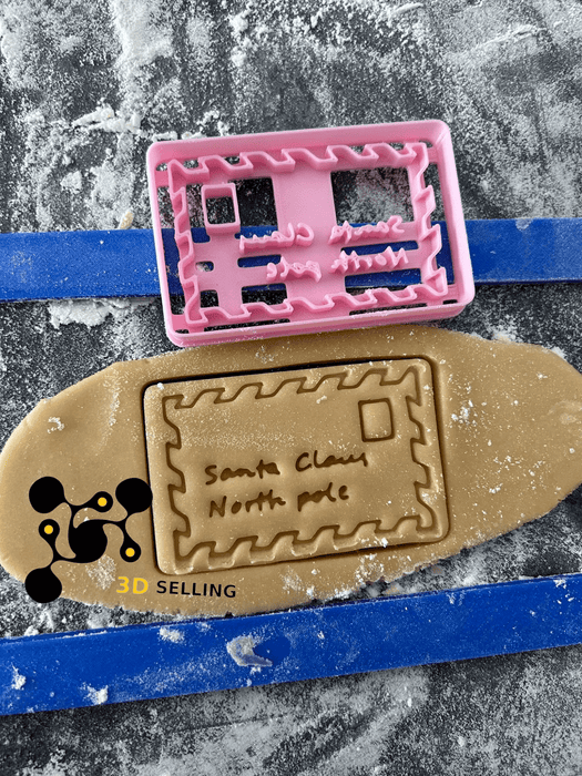 Selling3D Casa, arredamento e bricolage:Articoli per cucina e bar:Accessori per pasticceria:Decorazioni torte e topper:Cake topper Letterina per Babbo Natatale 8cm