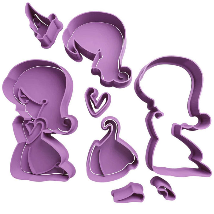 Selling3D Casa, arredamento e bricolage:Articoli per cucina e bar:Accessori per pasticceria:Formine e stampi per biscotti 8cm Comunione Formine Biscotti Bimba In Preghiera Scomponibile Cookie Cutter