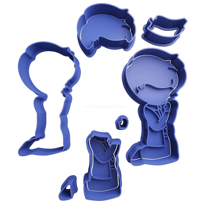 Selling3D Casa, arredamento e bricolage:Articoli per cucina e bar:Accessori per pasticceria:Formine e stampi per biscotti 8cm Comunione Formine Biscotti Bimbo In Preghiera Scomponibile Cookie Cutter