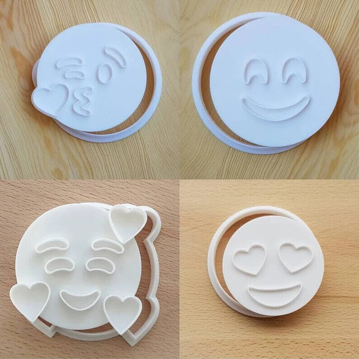 selling3d Casa, arredamento e bricolage:Articoli per cucina e bar:Accessori per pasticceria:Formine e stampi per biscotti Bacio Emoji Formina Per Biscotti Faccina Bacio Cuore Innamorato Stampino Cookie Cutter