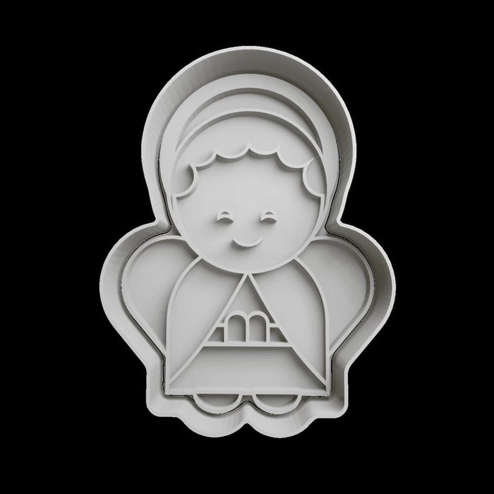 Selling3D Casa, arredamento e bricolage:Articoli per cucina e bar:Accessori per pasticceria:Formine e stampi per biscotti Con Manico Angelo idea comunione o battesimo cookie cutter con manico tagliabiscotti 8CM