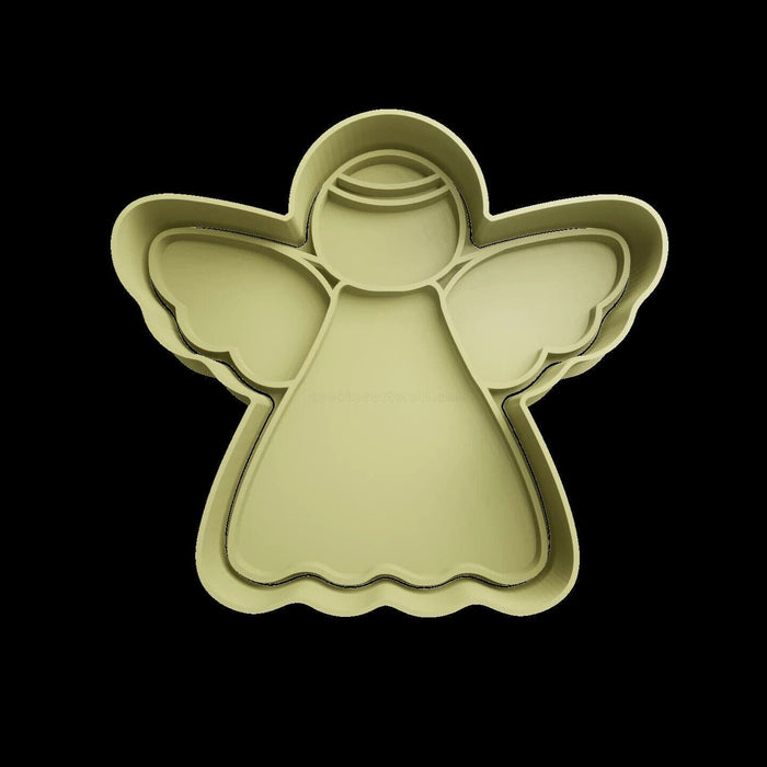 Selling3D Casa, arredamento e bricolage:Articoli per cucina e bar:Accessori per pasticceria:Formine e stampi per biscotti Con Manico Angelo idea comunione o battesimo cookie cutter con manico tagliabiscotti 8CM