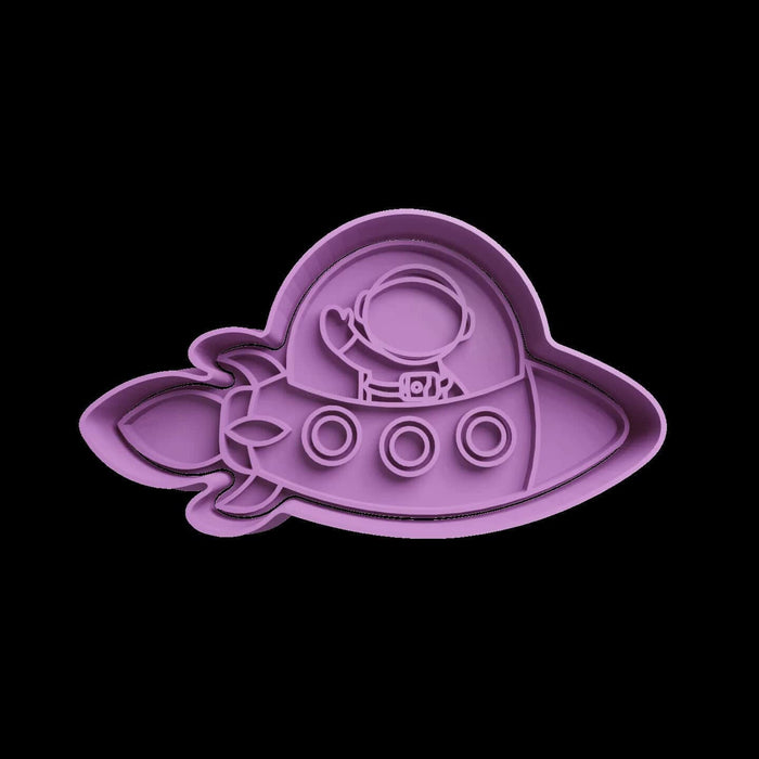 Selling3D Casa, arredamento e bricolage:Articoli per cucina e bar:Accessori per pasticceria:Formine e stampi per biscotti Con Manico Astronauta navicella con manico cookie cutter formina tagliabiscotti o PDZ cake