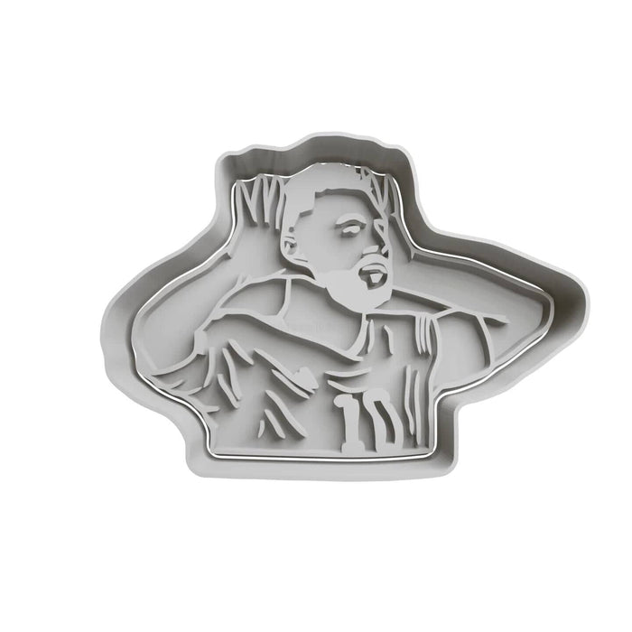 Selling3D Casa, arredamento e bricolage:Articoli per cucina e bar:Accessori per pasticceria:Formine e stampi per biscotti Con Manico Lionel Messi cookie cutter calcio con manico tagliabiscotti cake design PDZ 8CM