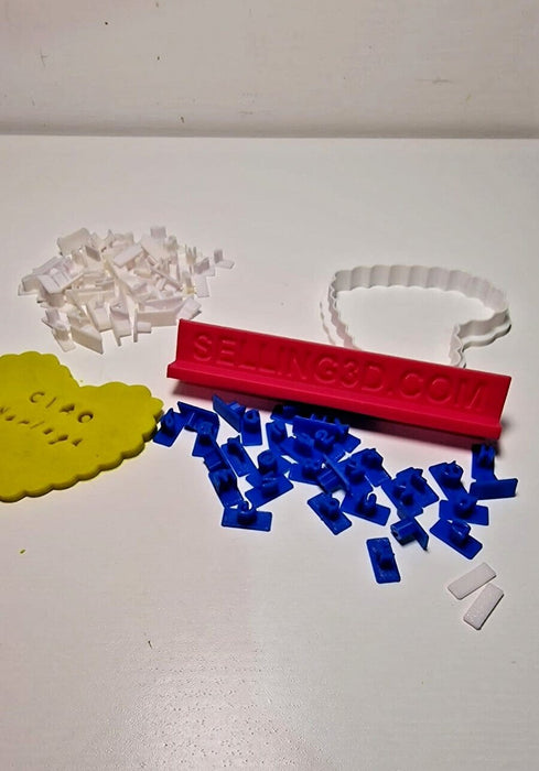 Selling3D Casa, arredamento e bricolage:Articoli per cucina e bar:Accessori per pasticceria:Formine e stampi per biscotti Corsivo con lettere e numeri Alfabeto corsivo personalizzato stampo timbro cookie cutter e pasta di zucchero