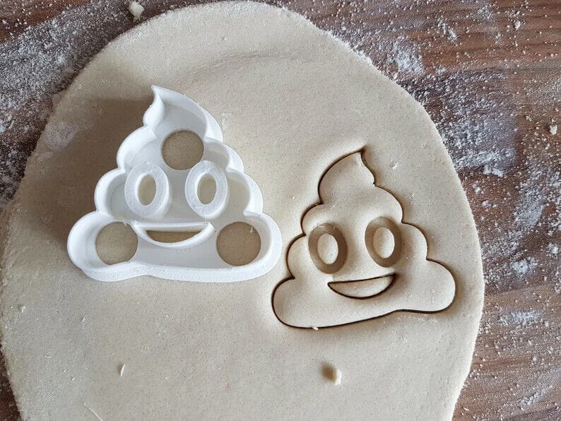 selling3d Casa, arredamento e bricolage:Articoli per cucina e bar:Accessori per pasticceria:Formine e stampi per biscotti Emoji Cookie Cutter / Poop Emoji / emoji cacca formina per biscotti divertente