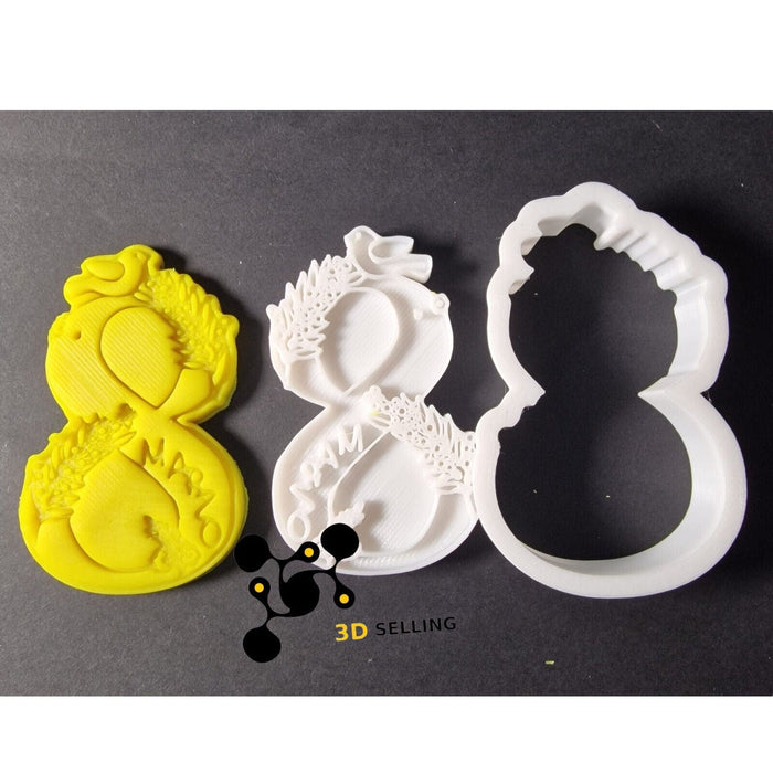 Selling3D Casa, arredamento e bricolage:Articoli per cucina e bar:Accessori per pasticceria:Formine e stampi per biscotti Festa della donna 8 marzo cookie cutter formina tagliabiscotti cake design