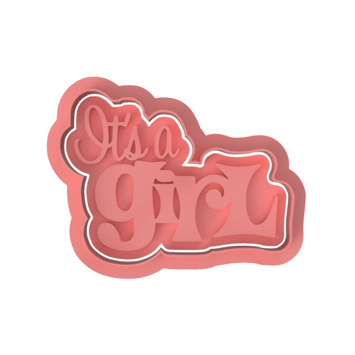 Selling3D Casa, arredamento e bricolage:Articoli per cucina e bar:Accessori per pasticceria:Formine e stampi per biscotti It's a Girl baby shower cookie cutter formina tagliabiscotti cake design