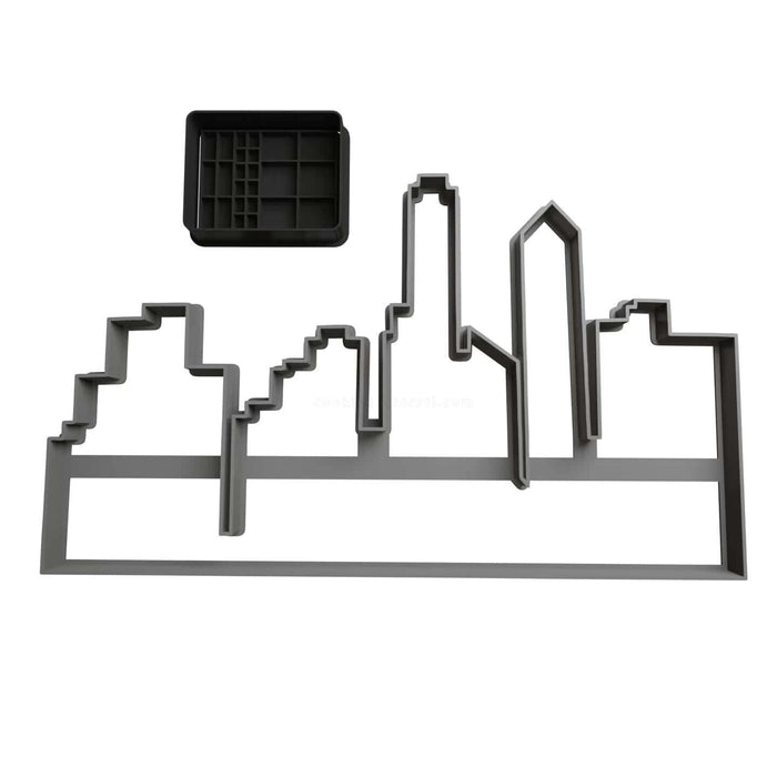 Selling3D Casa, arredamento e bricolage:Articoli per cucina e bar:Accessori per pasticceria:Formine e stampi per biscotti Palazzi super eroi cookie cutter formina tagliabiscotti set 2 pezzi 20CM
