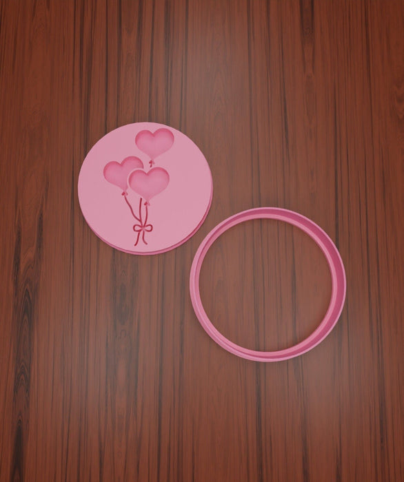 Selling3D Casa, arredamento e bricolage:Articoli per cucina e bar:Accessori per pasticceria:Formine e stampi per biscotti Palloncini a cuore stampo a pressione idea San Valentino cookie cutter