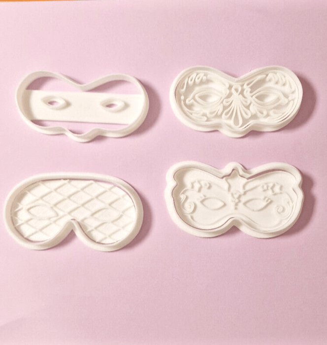 Selling3D Casa, arredamento e bricolage:Articoli per cucina e bar:Accessori per pasticceria:Formine e stampi per biscotti Pulcinella Maschere di carnevale set 4 pezzi cookie cutter formina tagliabiscotti