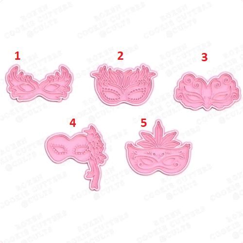Selling3d Casa, arredamento e bricolage:Articoli per cucina e bar:Accessori per pasticceria:Formine e stampi per biscotti Set completo Maschere Carnevale Set cookie cutter formina tagliabiscotti feste compleanno