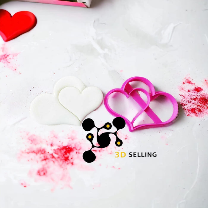Selling3D Doppio cuore 9cm