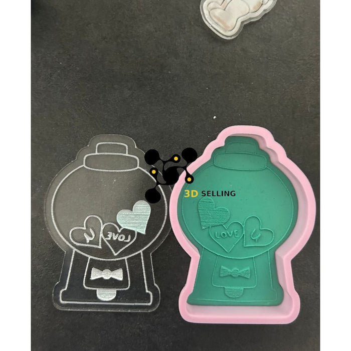 Selling3D Stampo in acrilico + cutter dispenser di cuori