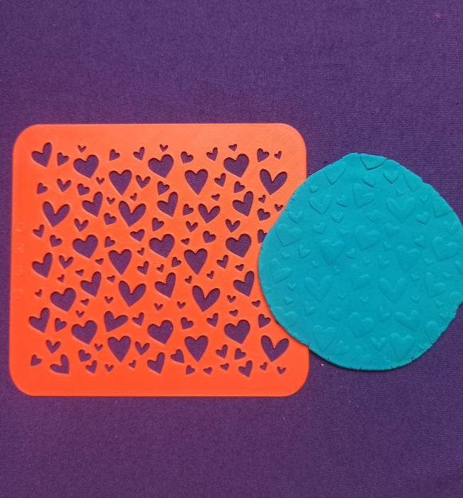 Selling3D texture cuori stencil idea san valentino 10*10