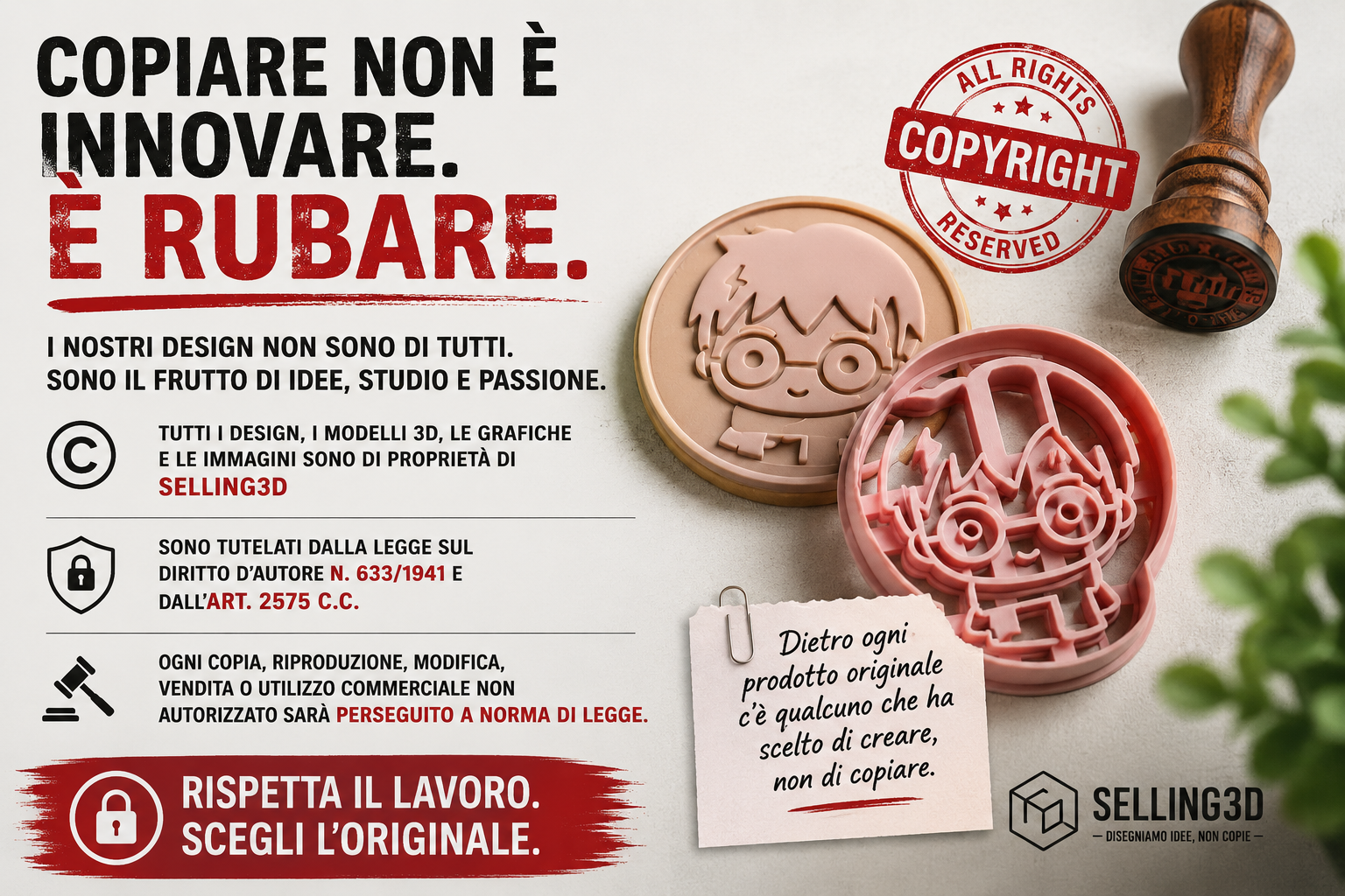 Perché i nostri tagliabiscotti sono protetti: tutela del design e del tuo acquisto