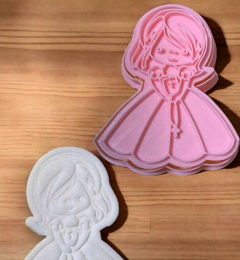 Bimba comunione cookie cutter formina tagliabiscotti - 3d Selling