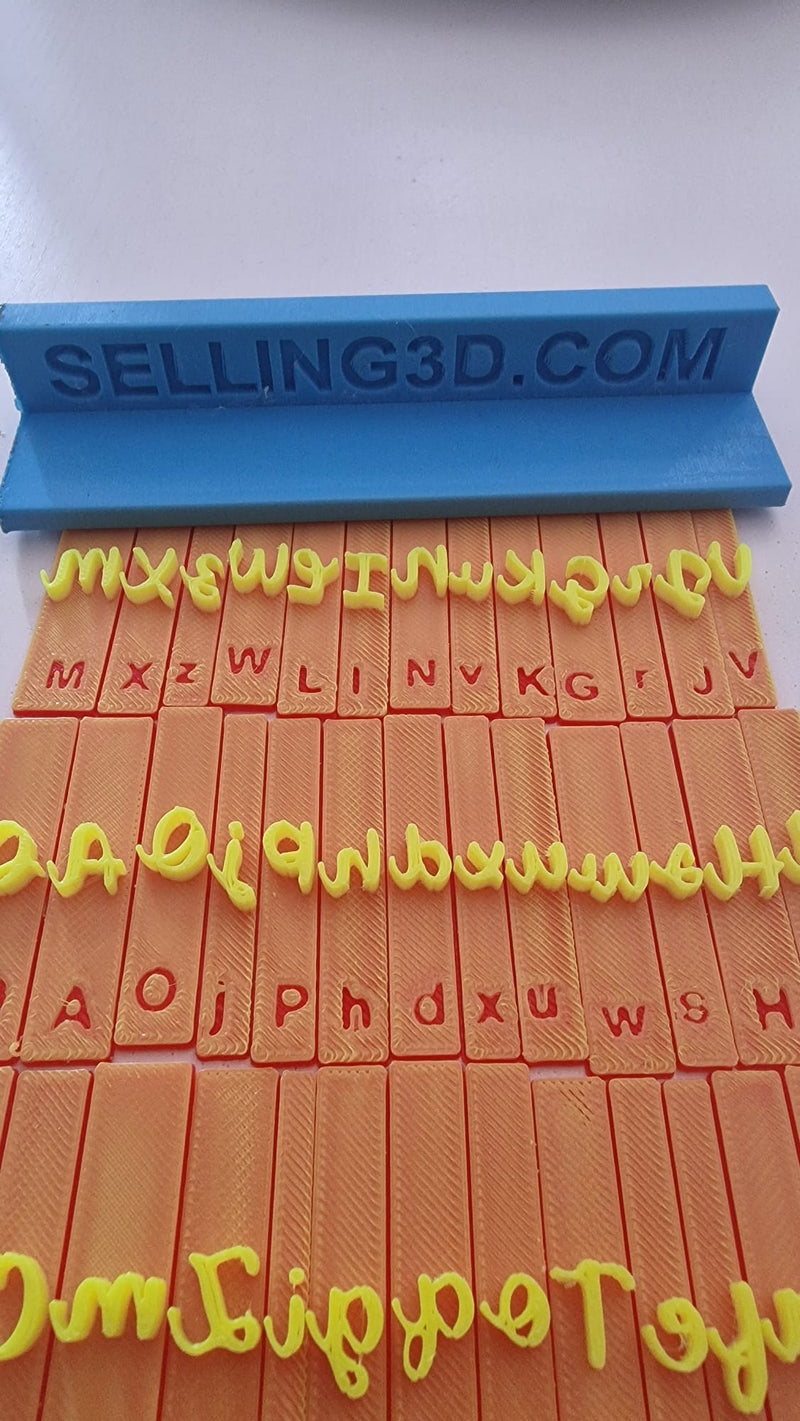 Alfabeto Corsivo Pastry cookie cutter formina tagliabiscotti - 3d Selling