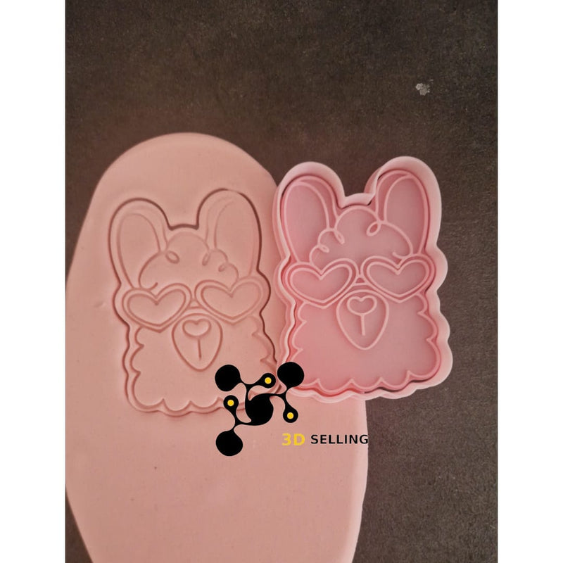 Alpaca con occhiali cookie cutter formina tagliabiscotti - 3d Selling