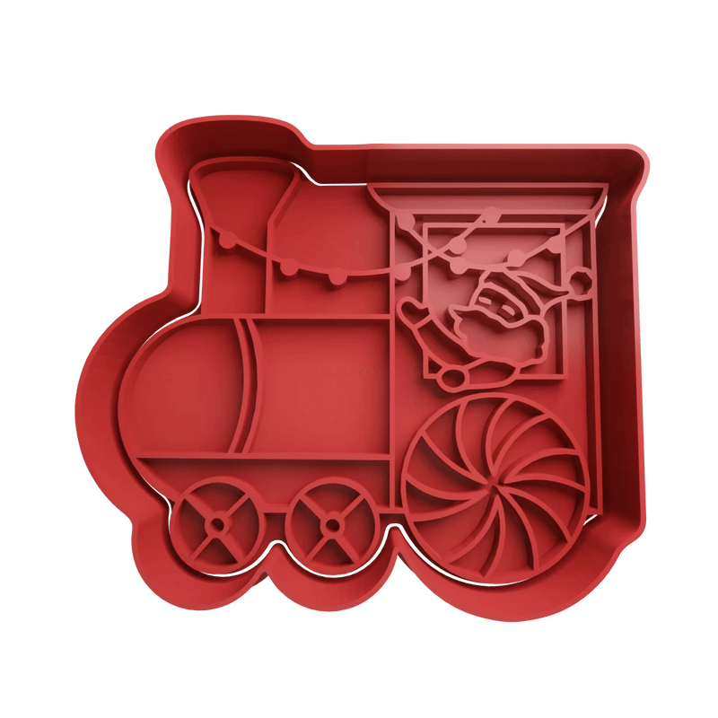 Babbo Natale con Locomotiva 9cm cookie cutter formina tagliabiscotti - 3d Selling