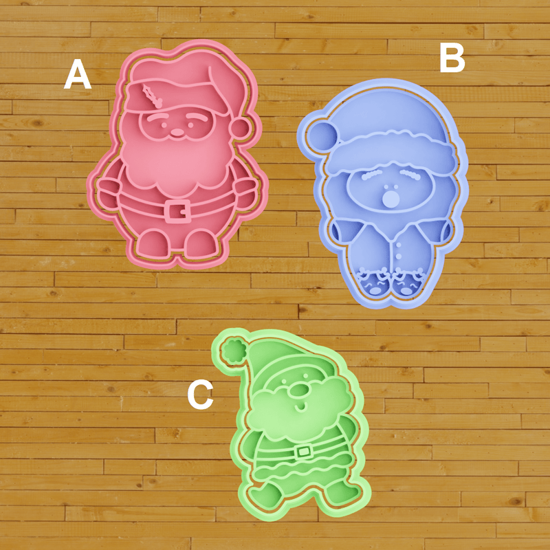 Babbo Natale set 3 pezzi Mod2 cookie cutter formina tagliabiscotti - 3d Selling