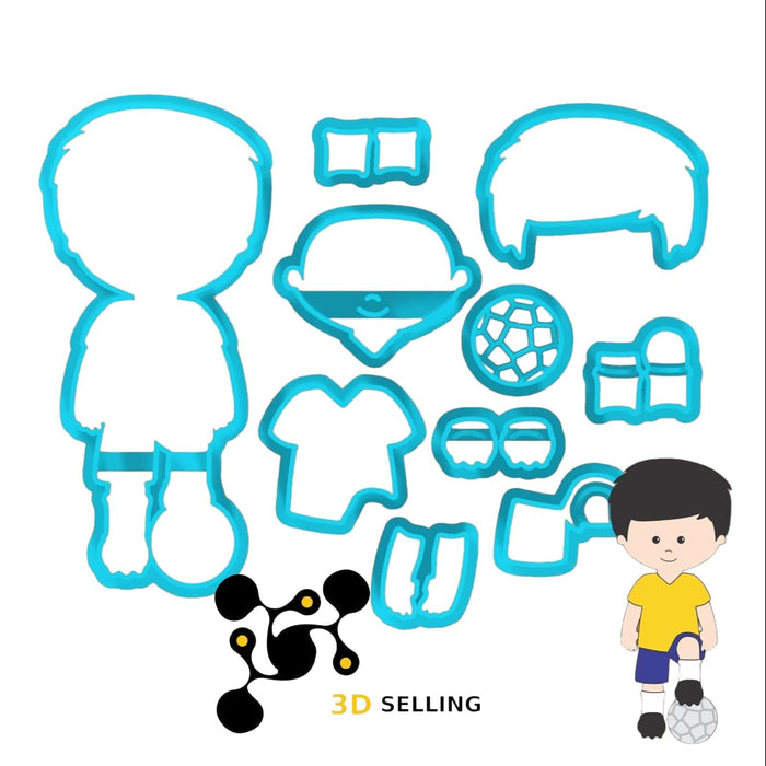 3d Selling Casa, arredamento e bricolage:Articoli per cucina e bar:Accessori per pasticceria:Altro accessori per pasticceria Bambino calciatore scomponibile