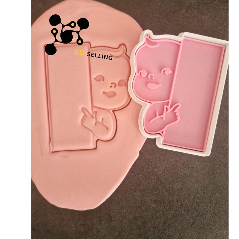 Bimbo segnaposto Mod2 cookie cutter formina tagliabiscotti - 3d Selling