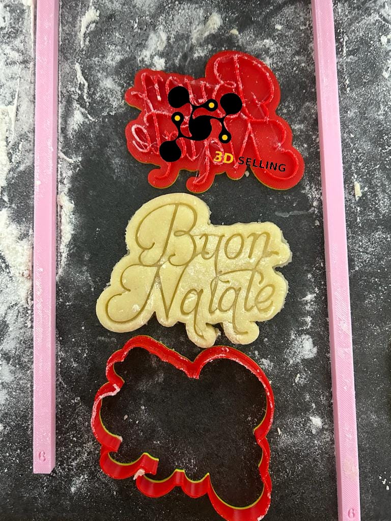 Buon Natale 9.5cm cookie cutter formina tagliabiscotti - 3d Selling