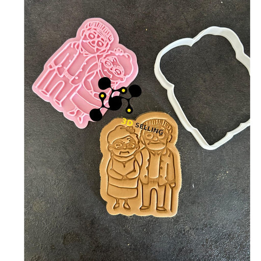 3d Selling Casa, arredamento e bricolage:Articoli per cucina e bar:Accessori per pasticceria:Altro accessori per pasticceria Cookie cutter Nonni tagliabiscotti festa dei nonni