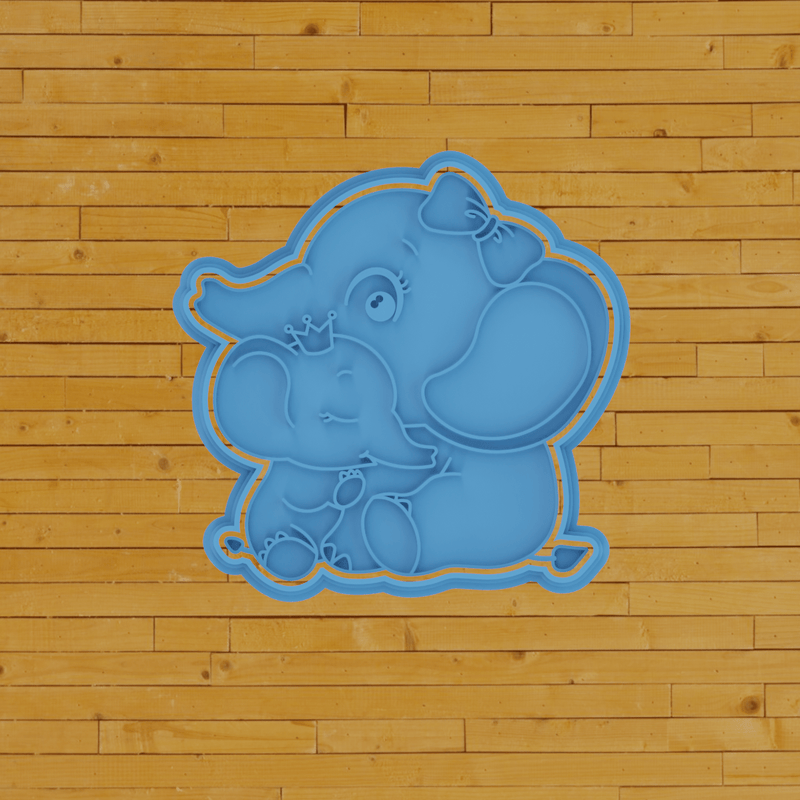 Elefantini mamma e figlio - 3d Selling