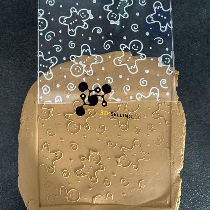 Gingerbread Pattern in acrilico in rilievo 10*10 - 3d Selling