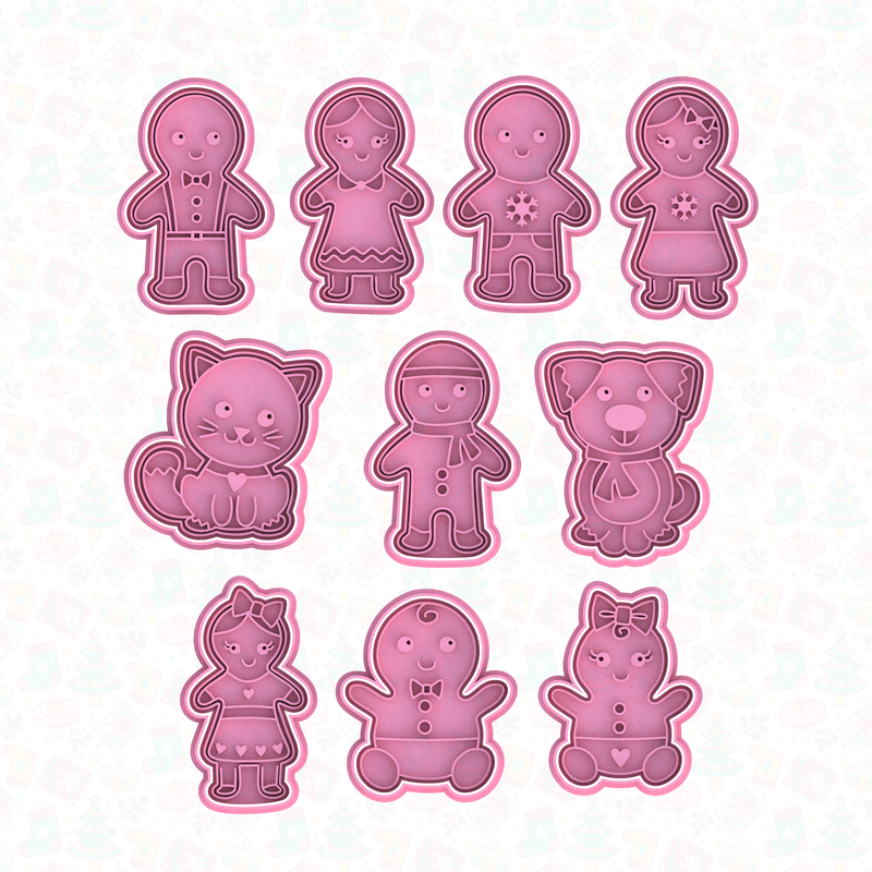 Kit Famiglia Gingerbread 8cm - 3d Selling