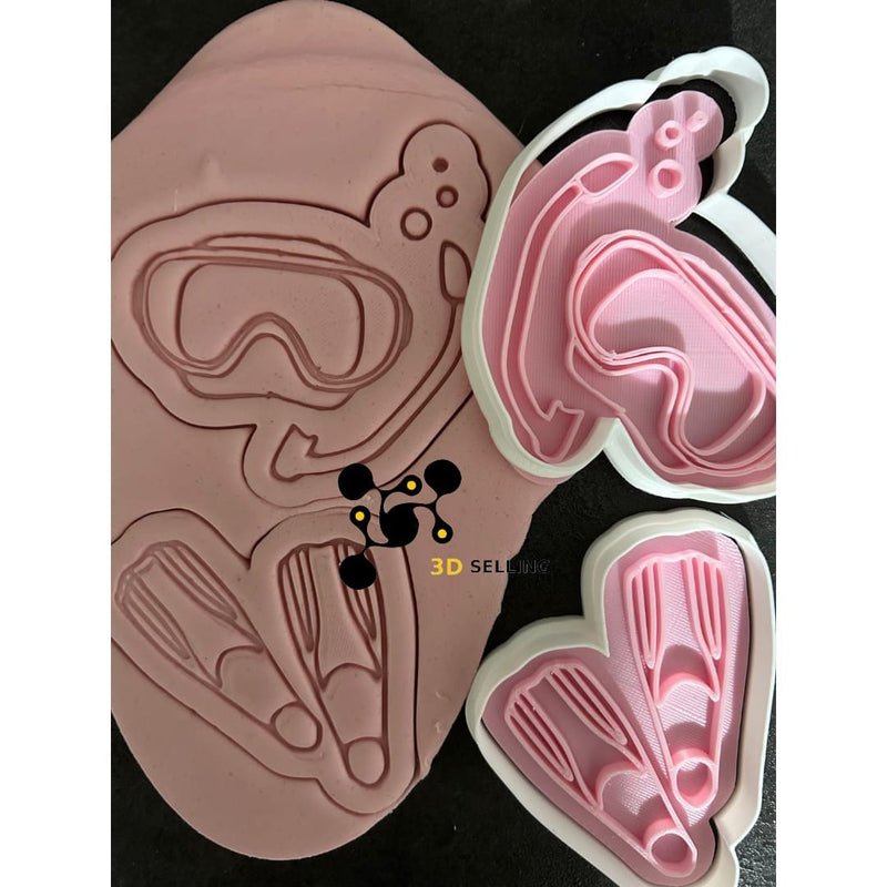 Kit Maschera e Pinne 8,5cm - 3d Selling