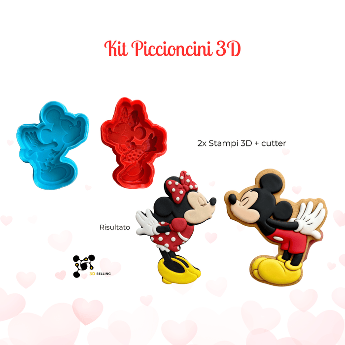 3d Selling Casa, arredamento e bricolage:Articoli per cucina e bar:Accessori per pasticceria:Altro accessori per pasticceria Kit Piccioncini in 3D