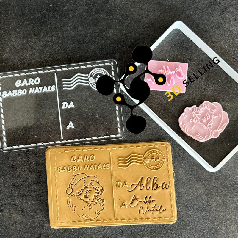 Letterina per Babbo Natale composizione natalizia 10cm - 3d Selling